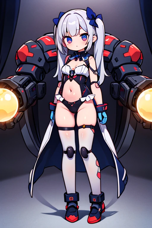 best quality, masterpiece, 1 girl, devil girl, sobbing, (blue colored skin:1.2), (bright red eyes:1.3), (black devil horns:1.4), long hair with bangs, tattooed body, black and red bikini with cloak, (standing in cyberpunk street:1.3), (medium breast, under boobs:1.2)