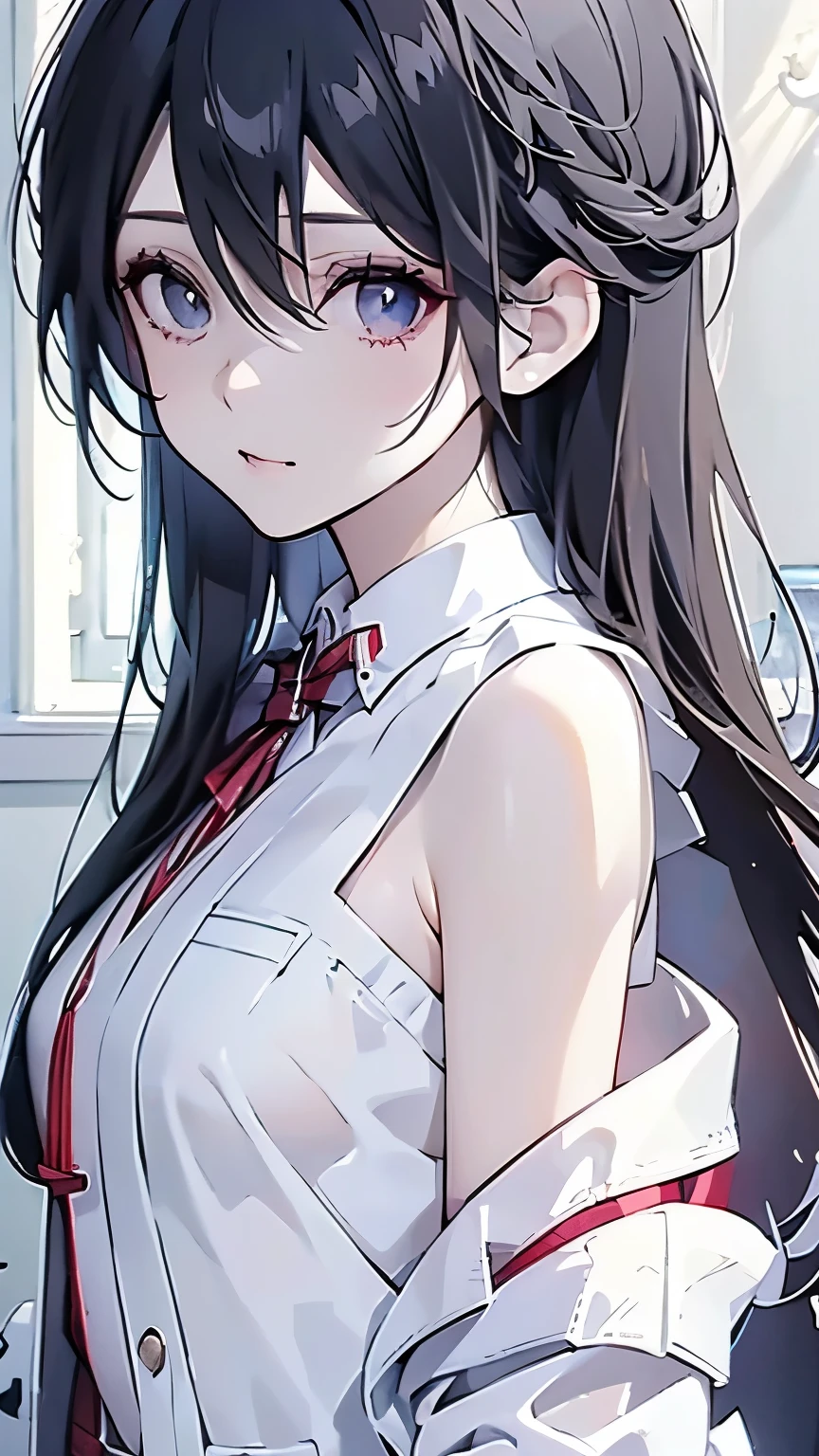 yuukikonno, Yuki Konno, hair band, Long Hair, Pointy Ears, Purple Hair,blush, Embarrassing,Open your mouth,(Red eyes:1.5), (Small breasts:1.2), uniform(Purple sailor suit),Short sleeve,Purple pleated skirt,White tights,Wet Hair,Wet Skin、Wet clothes,window(rain,Cloudy), break looking at viewer, Upper Body, whole body,(Cowboy Shot:1. 5)
break indoors, School classroom,
break (masterpiece:1.2), highest quality, High resolution, unity 8k wallpaper, (shape:0.8), (Beautiful and beautiful eyes:1.6), Highly detailed face, Perfect lighting, Highly detailed CG, (Perfect hands, Perfect Anatomy),