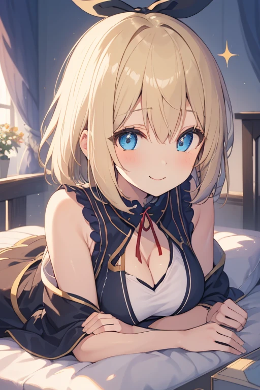 (4K、High resolution image quality、Detailed light、Detailed Shadows、Detailed Design)、1 girl、Blonde、Short hair that is not too long、Fluffy curly hair、Blue and black clothes、beret、(Aggressive design)、((Modest chest、Small breasts))、leotard、barefoot、Shameless、Redness、Lust、Estrus、((sexual excitement、Sex、To be made to cum))、Eyes Wide Open、A dangerous look、Clear liquid