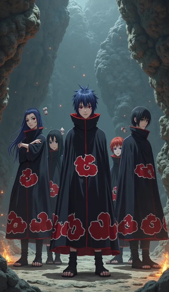 "A hyper-realistic depiction of the full Akatsuki team from Naruto ...