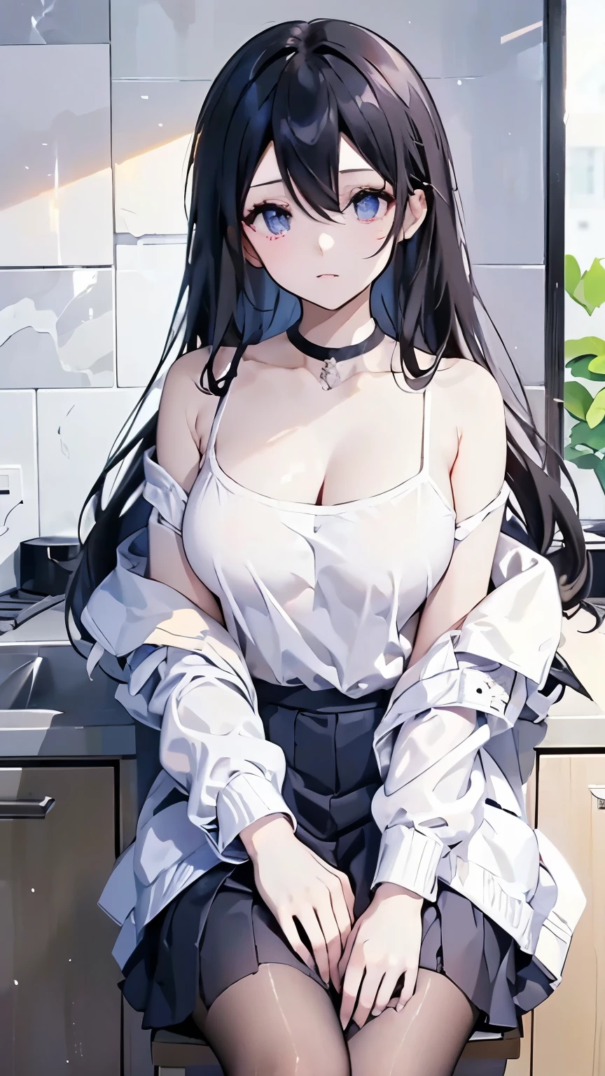 Fraction_9, Fraction_8_up , Fraction_7_up , Resources _ Japanese anime , masterpiece, Smile 、Kitchen chaos 、 with a bandage on your hand 、 best quality , Beautiful and detailed eyes , beautiful detailed lips , the expression of despair 、 Aggressive Appearance 、 Highly detailed eyes and face, Tired look、 Long Breasts, 1 woman, wearing a white jacket 、 School uniform under a white jacket , Brown suit、 High school girls 、Matte clothes 、 Plaid Skirt 、Giant Saggy Chest , shockingly Big Chest , Big Chest , room, No emotions 、 zitales , makeup 、 no makeup 、 dark hair 、 long hair、 zitales 、 ferocious expression 、 Kitchen chaos 姿势、 格子领带
long hair , Kirito , Big Chest (d), Chest, Black Silk