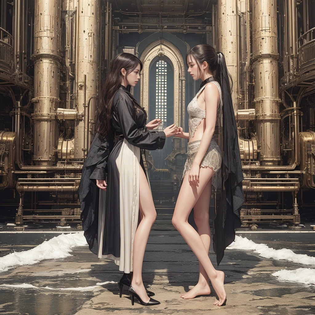((Girl standing in front of the wall of an old castle))、Fluorescent color、1 Girl、Look to the side、Beautiful Face、Beautiful Eyes、（Off the shoulder：1.2）、Upper Body、Shiny Hair、Glowing Skin、 Reduce glare、Adjusted finger proportions、escrow、ass pov、Dynamic Angle、(((Master Parts)))、(((Highest quality)))、(((Super-detailed))) detailed）、（An illustration）、（detailedな光）、（Very delicate and beautiful）、dramatic_Shadow、Ray_Tracking、reflection、 Ultra-high resolution、((Colorful and black hair mesh girls))、 Her hair flutters in the wind、(big deep blue eyes)、Black-haired woman、 Sparkling butterfly、Black-haired woman、Points of light around the woman、Magical Aura、Green dot、About Auras Nature、超Magical AuraBlack-haired woman,((Off the shoulderの半透明の白いドレス:1.3))、(Sleeveless)、((My skirt is flying up in the wind)),((An old European castle looms in the distance)),((White panties are visible)),