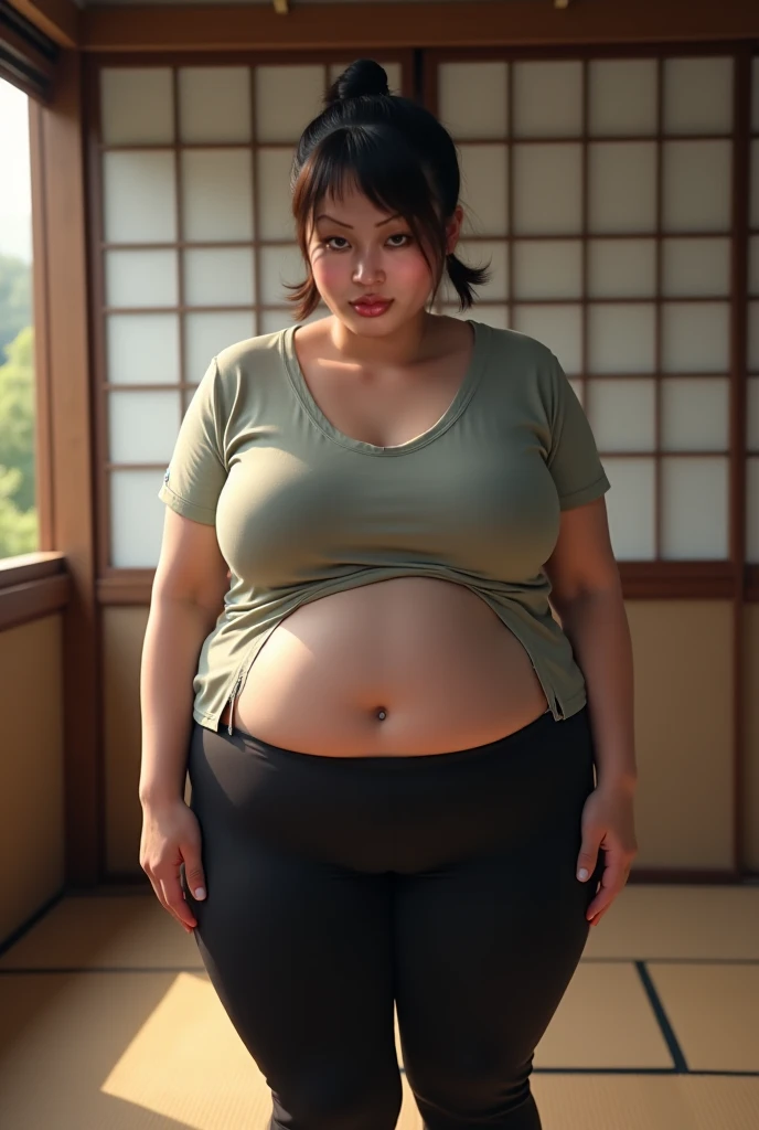 (sfw:1.4),Realistic busty 25yo woman,sexy sumo wrestling,ultimate form,8k,at sumo stable,fundoshi,bandage to hide nipples