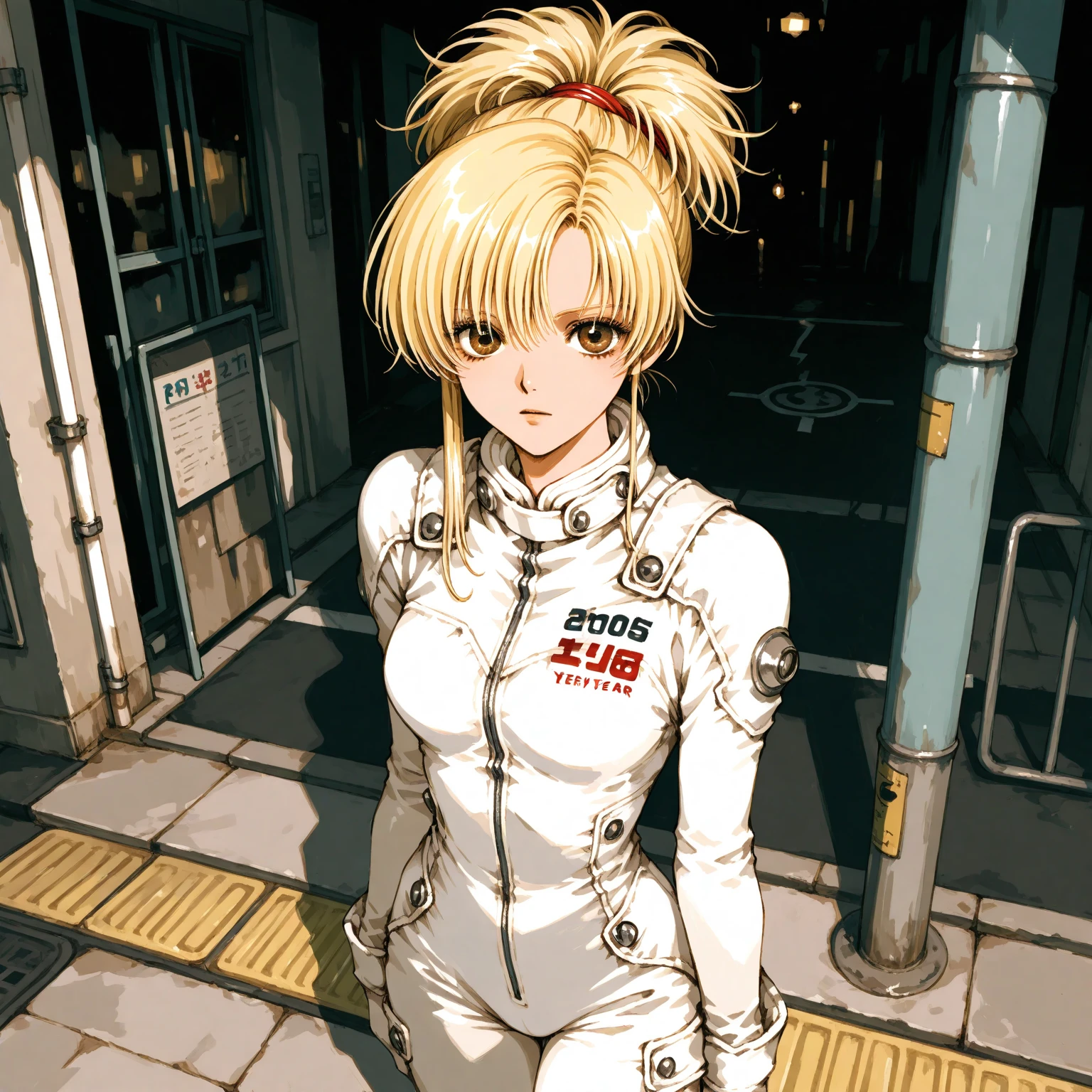 masterpiece, best quality, 1girl, looking at viewer, ultra detailed, <lora:add_detail:0.5>, marina, sailboats, waterfront dining, maritime, <lora:yamashita_toshinari_FW:1>, cowboy shot, <lora:alice-nikke-richy-v1:1> , alicedef, bodysuit, shrug \(clothing\), headphones, gloves,