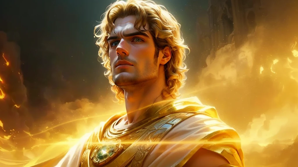 Roman Emperor Constantine the Great。Adults。1 male。Calm and serious expression。calm and authoritative。forceful。Late Roman Empire。late roman costume。has eyes like a lion。thick neck。broad shoulder。It's peaceful but、Be ruthless when necessary。Magnificent。clear sky。white clouds。golden cross。masterpiece。top-quality。Ultrarealistic。vivid。detaileds。exquisite。Super beautiful。Cinematic。Super visual beauty。