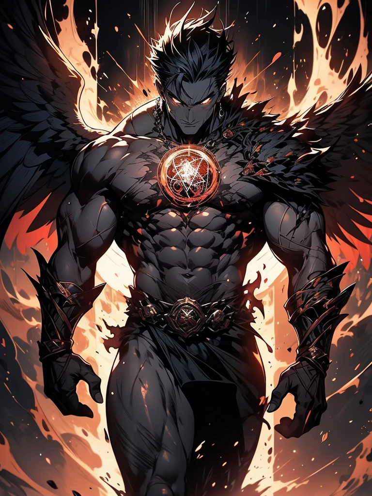 A dark character with powers emitting from his body fire powers around this character large craters when he flies over his downed enemies