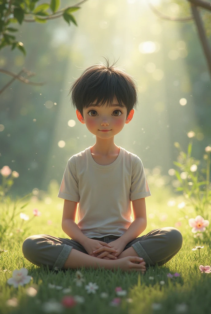 The cover of this remarkable ebook is developed in high-quality 3D animation that captivates the senses and stimulates the imagination. Um brasileiro de 6 anos, recriado em detalhes 3D precisos, is the protagonist of this scene of serenity and emotional connection. With bright eyes and a serene expression, The boy is a virtual presence that seems to come to life before our eyes.
Sitting in a lotus position on a soft carpet of verdant grass, the 3D boy conveys a palpable sense of calm and introspection. Todos os cabelos, Cada dobra de roupa e cada movimento fluido foi meticulosamente recriado, Creating a realistic and impactful virtual representation.
The surrounding scenery is a 3D visual masterpiece. Um rio serpenteia precisamente na paisagem, reflecting the bright colors of the night in its serene waters. Suaves colinas sobem ao horizonte, banhado em ouro e laranja pela luz do sol poente. The sky, a spectacle of roses and golds, adds a sense of wonder and peace to the scene.
A subtle aura of calm energy and peace emanates from the 3D boy's heart and blends seamlessly with the surrounding natural elements. This aura symbolizes the practice of mindfulness, offering a deep connection to the present moment and the world around us, tudo lindamente renderizado em 3D.
The rich colors and intricate details of the high-quality 3D animation capture every aspect of the scene, conveying a vivid sense of realism and beauty. The cover is a visual invitation to the journey of self-discovery, emotional connection and resilience through the practice of mindfulness. It provides an engaging introduction to the rich content that awaits readers in the pages of this e-book.
You have reached your daily request quota. Por favor, use /Subscribe to a plan that allows you to receive more warnings.