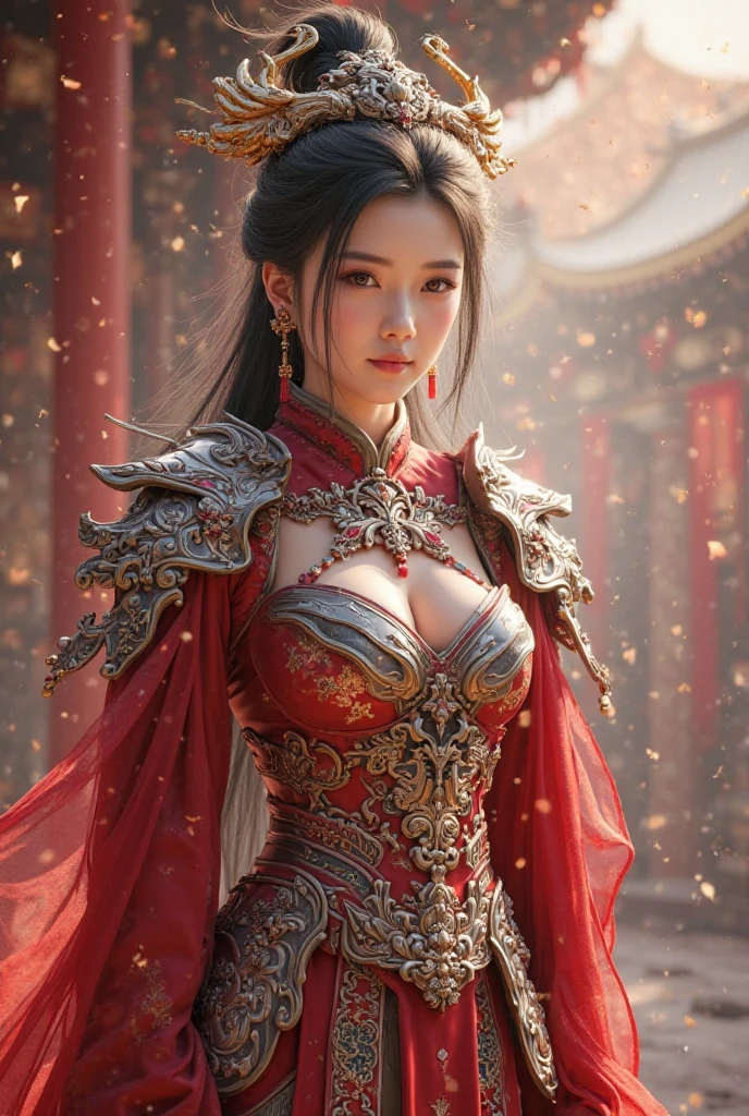 Close up portrait of woman in angular red dress, art gelm detailed, Inspired by Run In, art gelm and ruan jia, Beautiful characters, style of art gelm, ruan jia and art gelm, art gelm. Anime illustration, extremely detailed art gelm, in style of art gelm, Inspired by Ju Lian、Ghost Queen