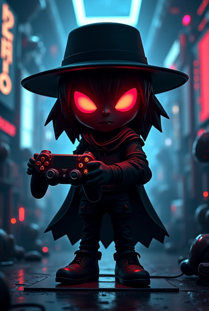 (knitted toy voodoo doll:1.6), (magic robe with a hood and shiny symbols of magic:1.5), (sitting in front of a computer monitor:1.3), (chat window open on the screen:1.3), (cans with energy drink on the table:1.4), (magical and mystical atmosphere:1.7), best quality, masterpiece, detailed soft oil painting, detailed background, dramatic cinematic lighting, soft edge lighting, professional, dramatic lighting, hard edge lighting, ultra quality, 4k, masterpiece, best quality, 8k, ultra high definition, high resolution, extremely detailed
