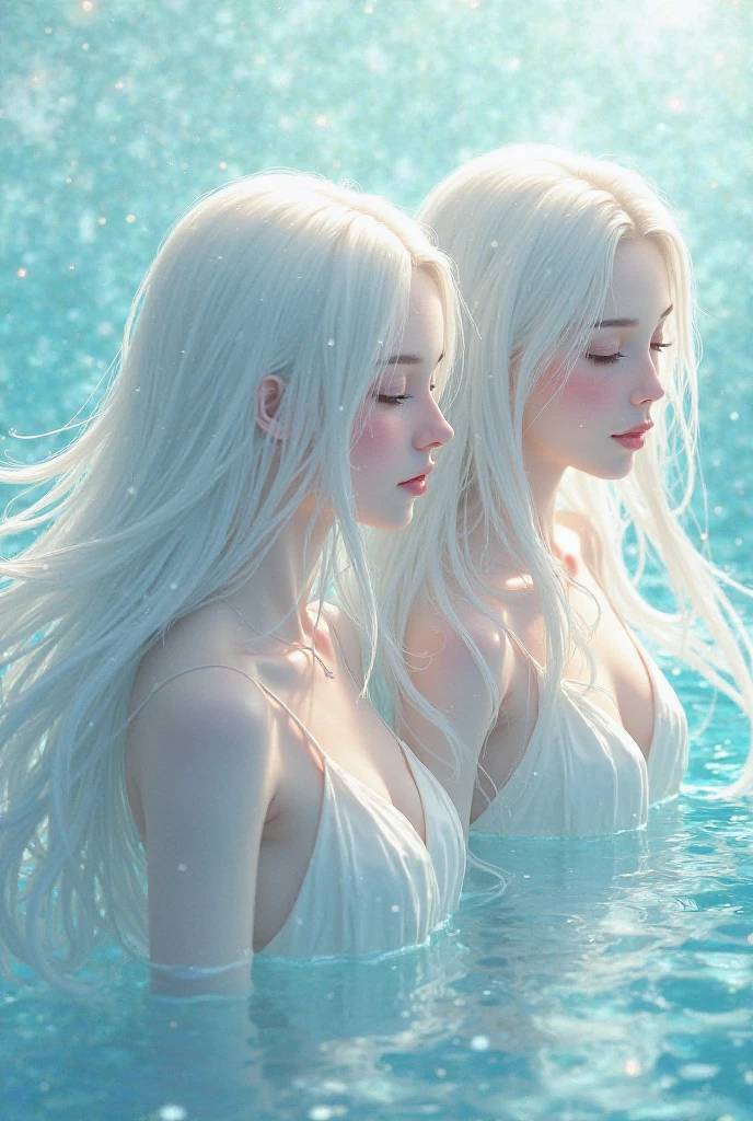 Sesshoumaru bathing in a lake