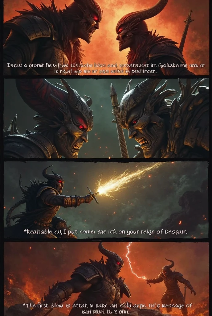 ((Um no, Pumped male demon with hairy dragon appearance and yellow eyes dawns with the (red skinned) e um corpo humanóide com feições feias que mostra sua força Intimidating Enforcera cheia de luxúria e malícia mostrando sua língua preta e dentes afiados babando se masturbando sentado com as coxas abertas olhando de um jeito que parece desafiador, Intimidating Enforcer, shameless, luxurious and seductive, (part of penile heresion, head appearing and becoming thick and hard so that your balls demonstrate satisfaction and relief with greater, bottom balls)), (there is another pumped humanoid demon, but he has white skin, beyond the mouth, penetration between the groin, sucking the heresy on the penis, gay oral sex, looking satisfied, gaping mouth, gasping, tongue out) they covered his penis with their mouth