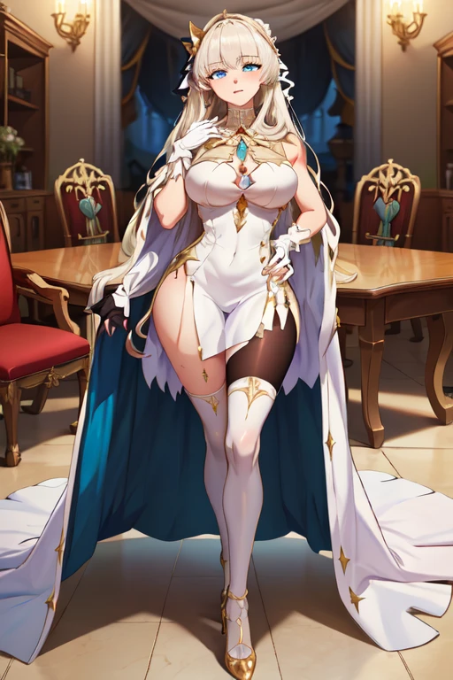 Real picture，tmasterpiece，8K，1girll，fox ear，Tang suit，Clothes are open，Lie asleep in bed，Legs open M，large bust，slender leg，Beautiful and clear facial features，perfect  eyes，Palace，delicate hand，Flat lower abdomen，Clear hands are naturally flat。