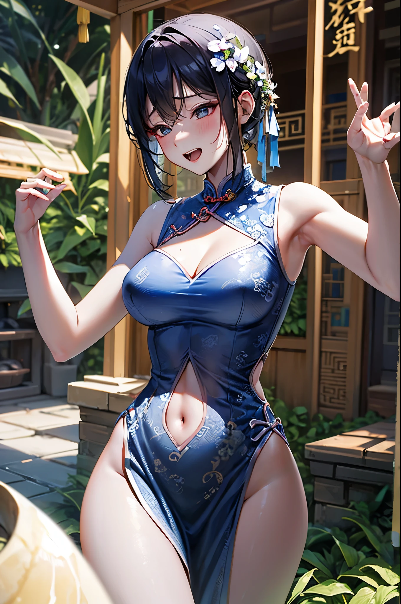 (masterpiece、最高quality、最高quality、Official Art、Beautiful and beautiful:1.2)、(One girl:1.3)Hatsune Miku、Twin tails,Big Breasts,quality\(8k,非常に精細なCGユニットのwallpaper, masterpiece,High resolution,top-quality,top-quality real texture skin,Surreal,Increase the resolution,RAW Photos,最高quality,Very detailed,wallpaper,Cinema Lighting,Ray-tracing,Golden Ratio\), break ,Brazilのカーニバル,1 Female\(cute,cute,Small ,Big smile,Hair is floating,Hair color: Dark brown,Long Wavy Hair,Eye color is dark,Big eyes,Dark Skin,Samba Costume,colorful,Cowboy Shot,Brazilのダンスを激しく踊る,Sweat,BZC Costume,Head ornament,Gorgeous clothes\),In Rio de Janeiro\(Brazil\),[Browsing Caution],(Motion Blur:0.5),Generate anatomically correct hands,5 fingers