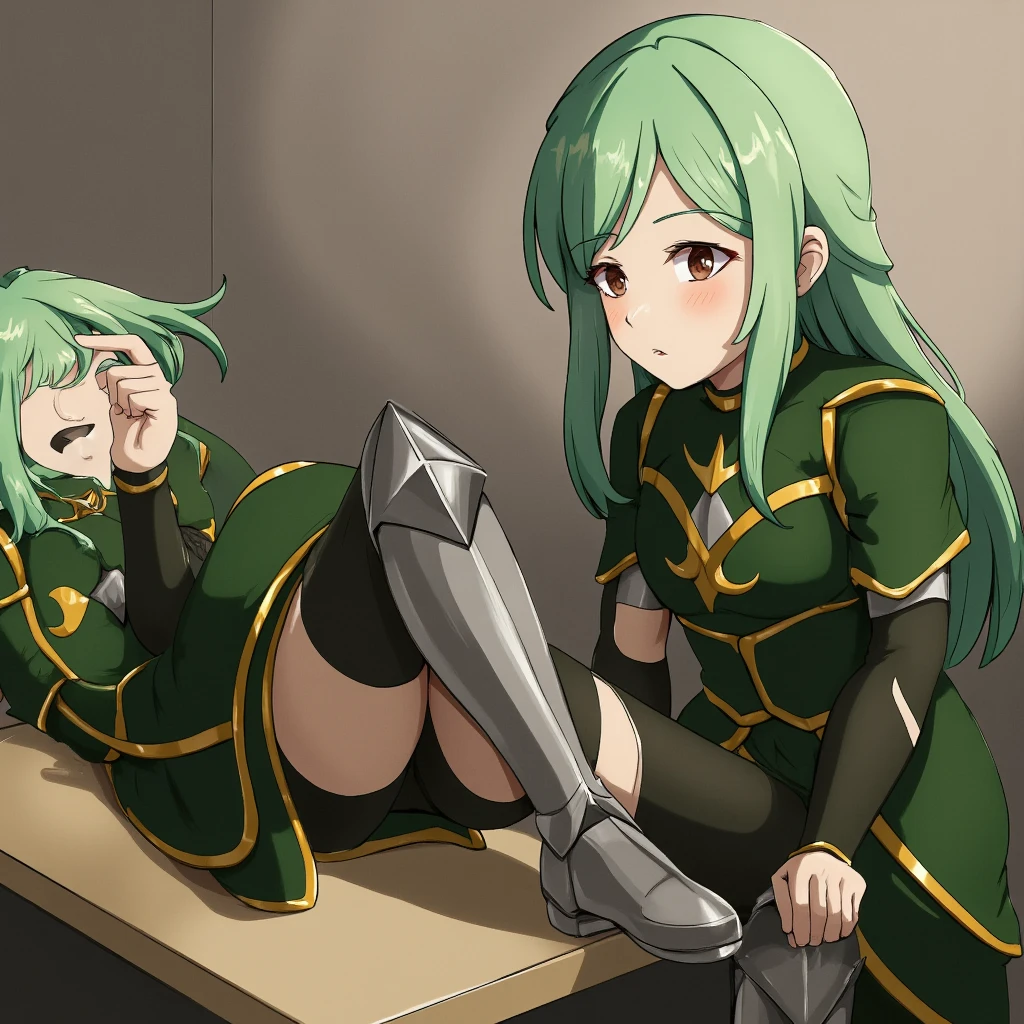 ((highest quality)), ((masterpiece)), (be familiar with), perfect face, long and thin twin tail, berry light Green hair, (((((toddler))))), black military jacket, black military hat, vagina, (((((sex))))), back, penis into pussy, penis into anal, ((((Motion blur)))), (((((girl trembling))))), black choker, (((disdain))), (((disgust Face))), wince, clenched teeth, from front, military base, spoken Tornado, leg up, flustered, (((scattering sweat))), ((small breasts)), ((steam)), (lie on your back), strangulation, cheerful cheeks, cherry colored areola, ((sole)), (((gangbang))), 6boys, ((6penis)), faceless male, ((hand job)), (((cum on body))), (((((green Halo))))), ((((torn White pantyhose))))