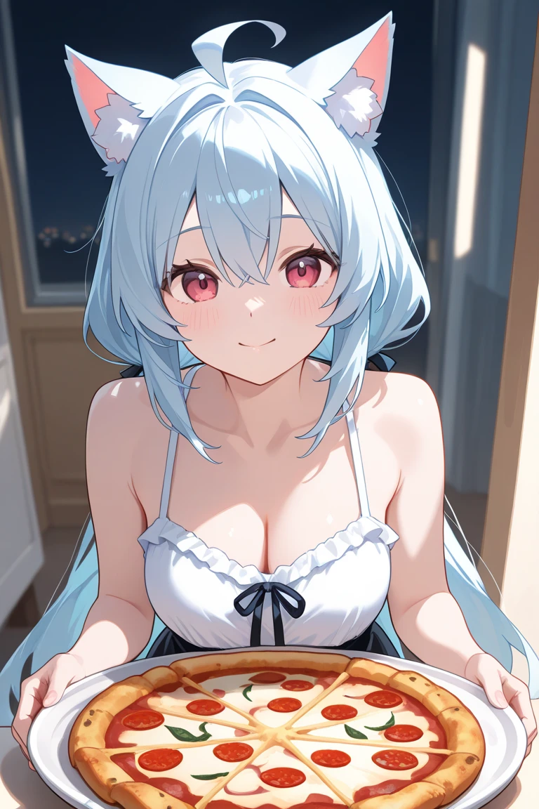((1girls:1.3)), ((moe style:1.3)), eula (genshin impact), ((cafe:1.3)), ((food tray:1.3)), ((naked apron:1.3)), ((animal ears:1.3)), ((shy:1.3)), blush, large breasts, ((perfect face)), ((extremely cute:1.3)), ((masterpiece:1.3)), ((8k)), ((best quality:1.3)), ((beautiful)), ((extremely detailed:1.3)) , ((absurdres)), AddXL, ((score_9:1.3)), ((score_8_up:1.3)), ((score_7_up:1.3))