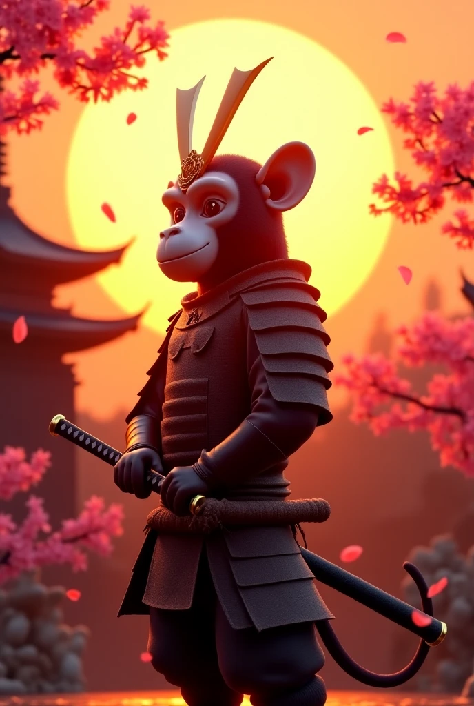 ((one brown skinned half-orc barabarian:Panda in the foreground)), shot in 4k, fisheye lens, ((bamboo forest, cherry blossoms falling in the background, a gentle wind, sunny day, river))=1.3, contented face:bemused, looking at viewer, masterpiece, vibrant lighting, ultrarealistic, beautiful eyes, age 27, cinematic lighting, (((demonic cherry blossoms falling in background))), (angle from side), (age 30 male), (vampiric eyes:celestial glow)