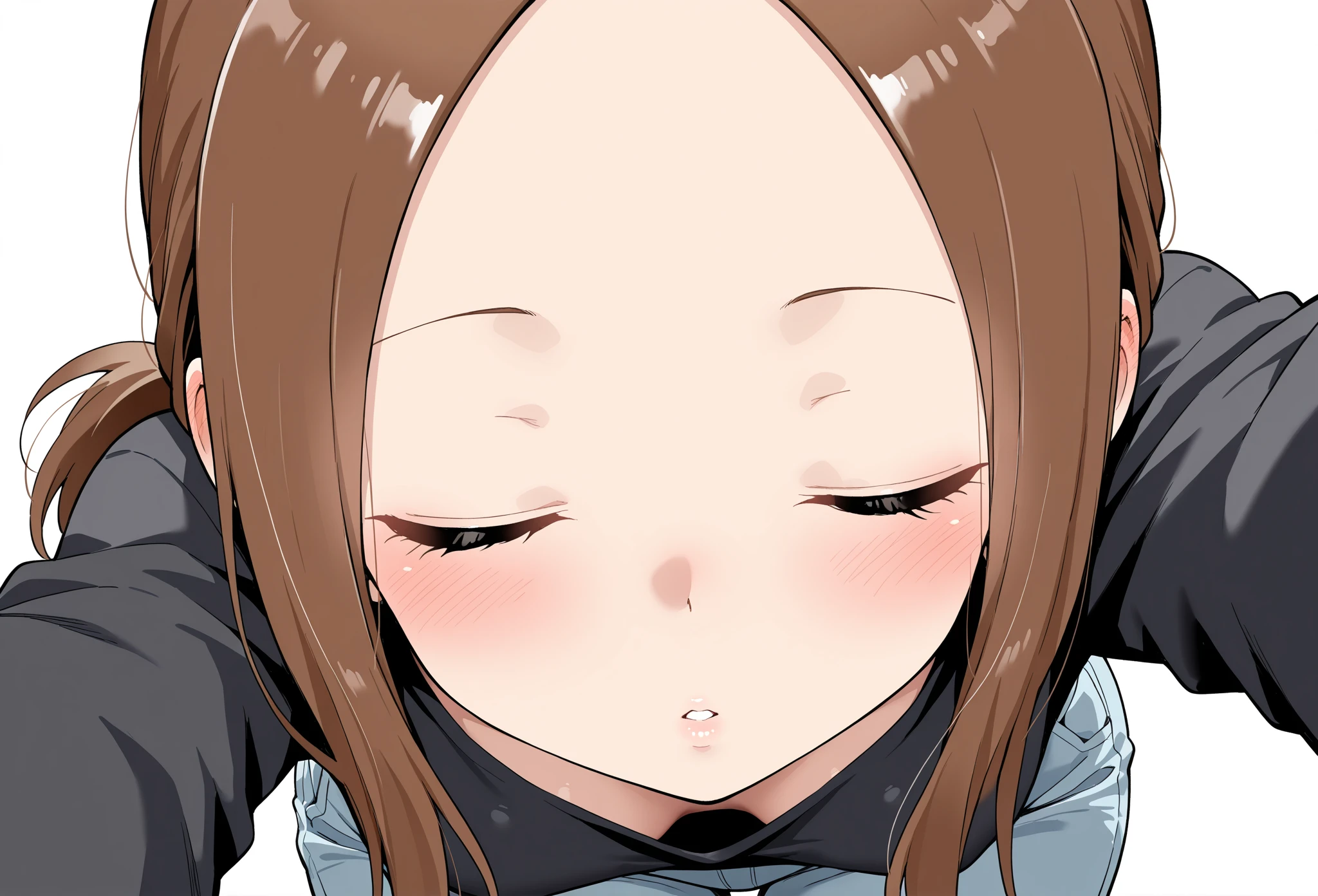 Masterpiece, 4K, (Sharp, Fractal), 1 girl, umamusume, 10yo, aged down, tinny, tinny body, flat chest, Sweep Tosho, horse tail, horse ears, horse tail, Super Glossy Skin, erect nipple, designed tight, saliva, evil smile, open mouth, steam, sweat, puckered lips, nude, kneeling on bed, fellatio, blowjob, kiss penis, grab penis, 1boy, 1penis, cumshot to face