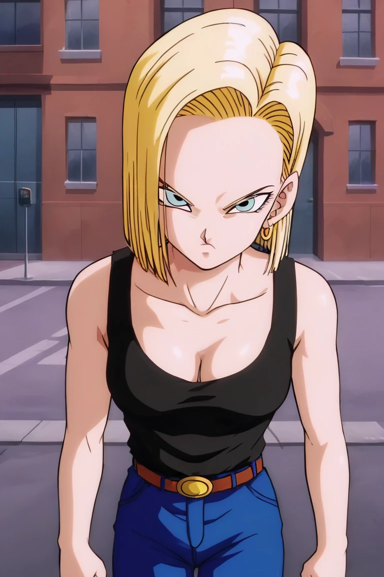 Android 18 having sex with master roshi ,standing sex ,milf ,strap lingerie,used condoms ever where