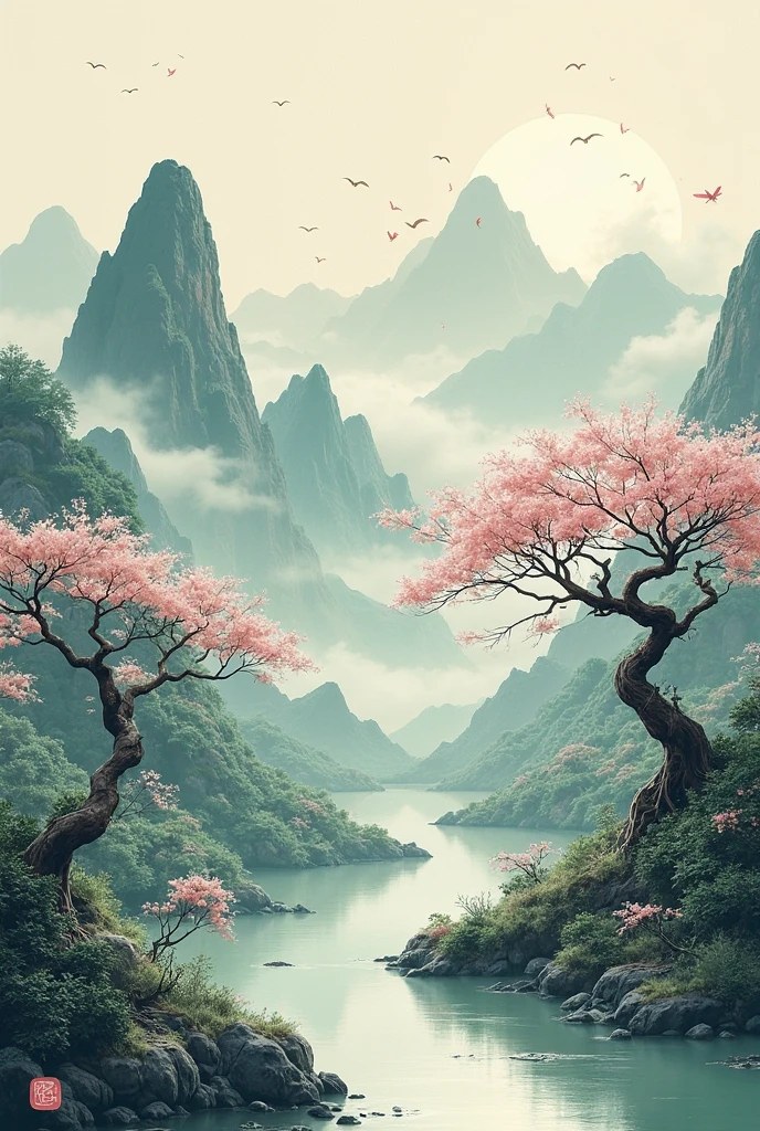 Landscape scenery, Chinese style - SeaArt AI
