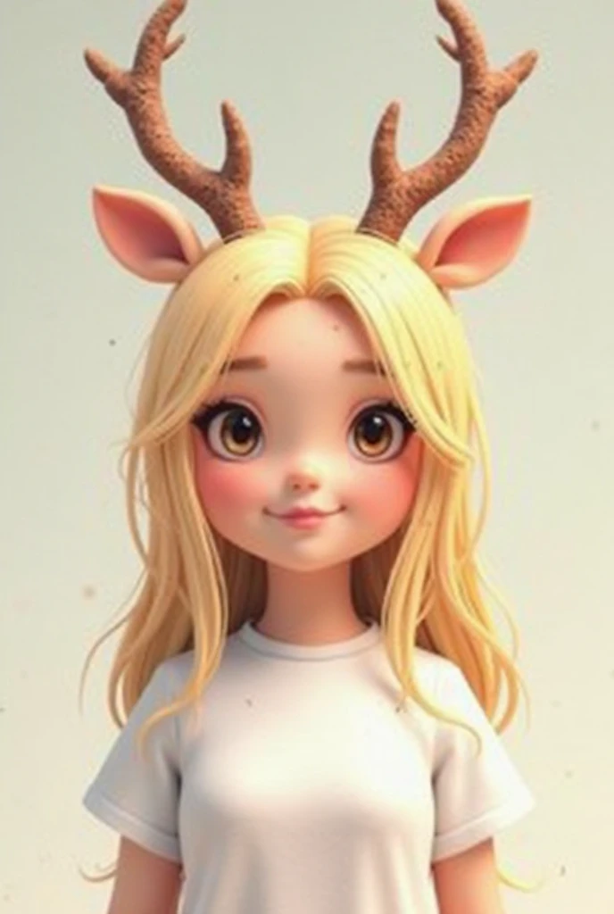 A soft furry sika deer as shy [ <'EM_1'> | <'EM_2'> | <'EM_3'> ], a minimalist style illustration