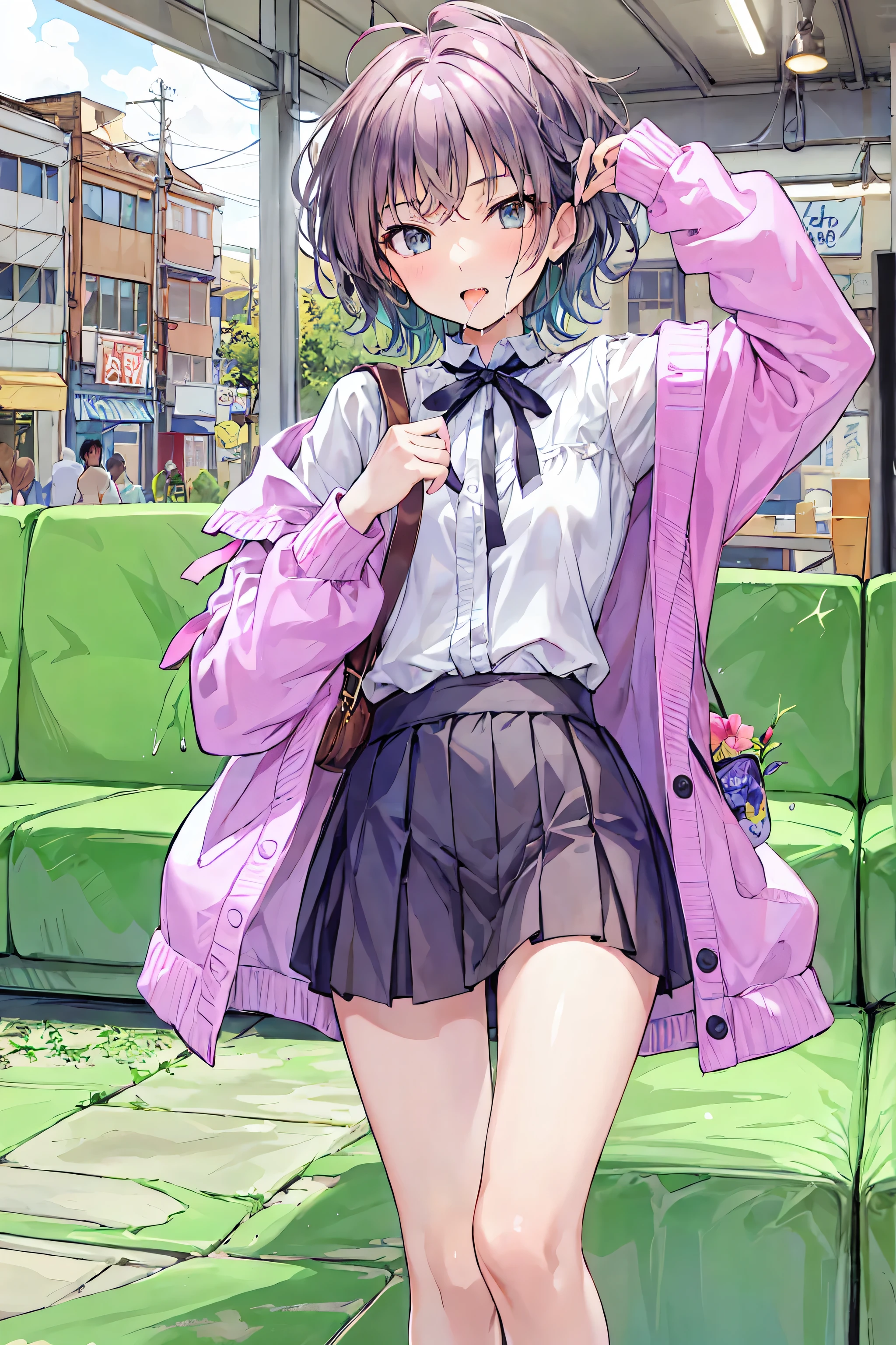 タトゥーのあるハンサムなmale性、male1名, female1名、male性とfemaleの両方のための軽い服装、{{kissu、Sparkling atmosphere、Saliva outflow、female( brown medium length hair )、Sweet Sigh、male(black hair、右手をfemaleの頬に当てる)close my eyes tightly、 With background(room、Sofa)、 Late Night、 dark、Anatomically correct limbs、 Girls Are Slightly Skinny 、 underwear with my gun ,brown hair,shortcuts,messy hair, short braided hair, Neat , slender beauty ,Dignified posture,small breasts in Mbini,beautiful feet, Her charming grayish blue eyes are shining like stars,beautiful eyes,A delicate smile,textured skin,best quality to deliver,優しくて美しいfemale,anime style、