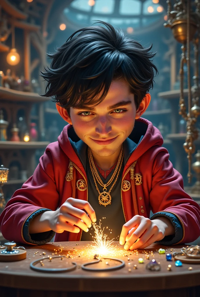 dark and gritty, brazilian manga (summoner:1.55) cave popcorn, dynamic pose, bronze lights, realistic, glow, detailed textures, high quality, high resolution, high precision, realism, color correction, proper lighting settings, harmonious composition, behance work, very dramatic lighting, sharp focus, low angle, trending on artstation, sharp focus, studio photo, intricate details, highly detailed