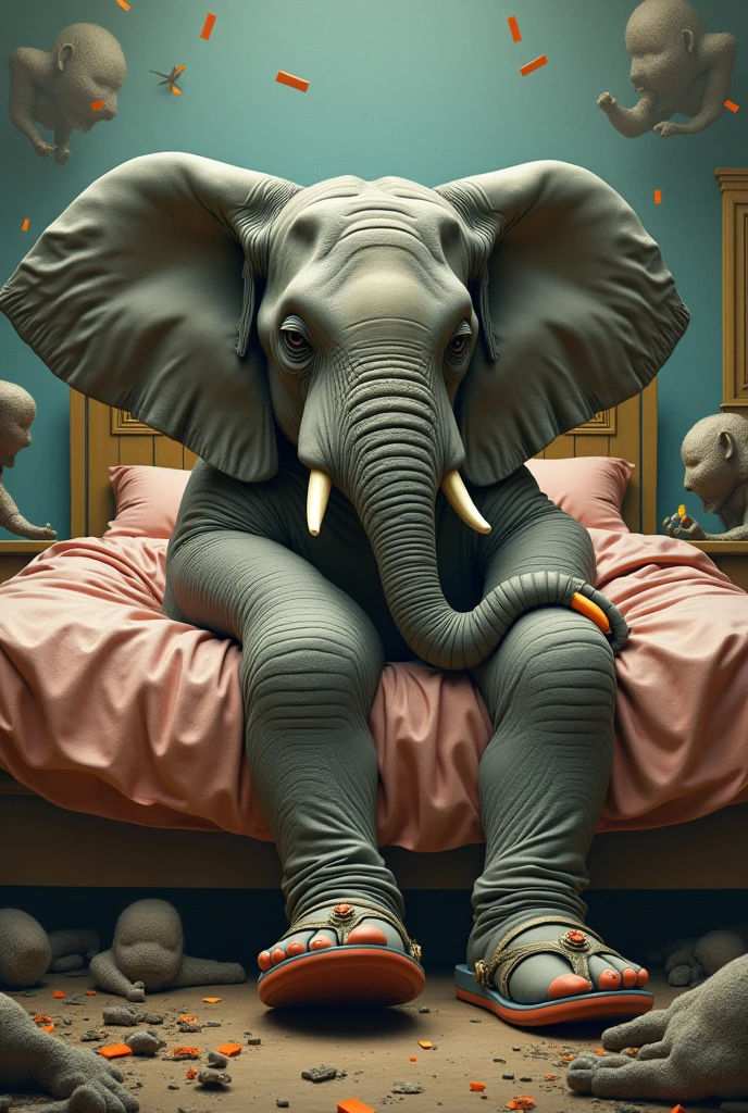 Feral, furry, panting, elephant, detailed legs, , 1 tongue, 1 big dick , 1 anus, 2 testicles, detached 1 tail, , after orgasm, vivid colors, realistic , white background, cum in ass, cum on floor, cum on dick , realistic dick, horny