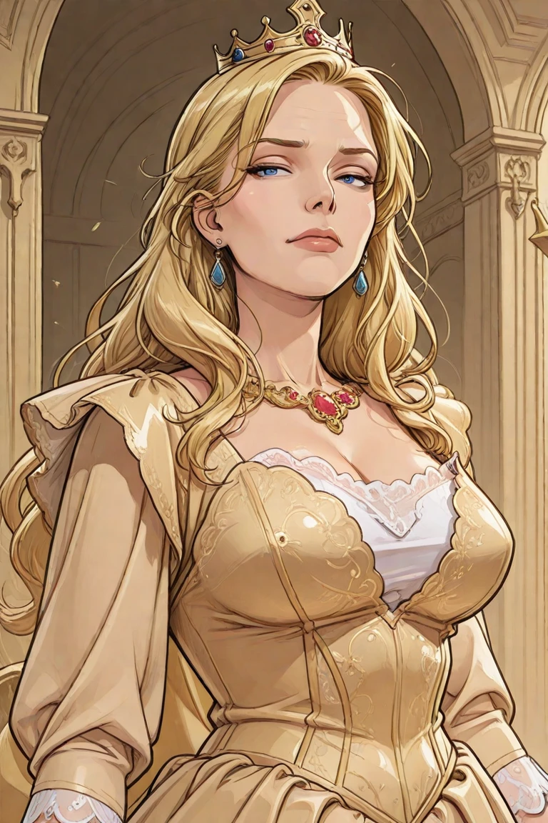 illuminated brunette, with blonde hair, dc comics