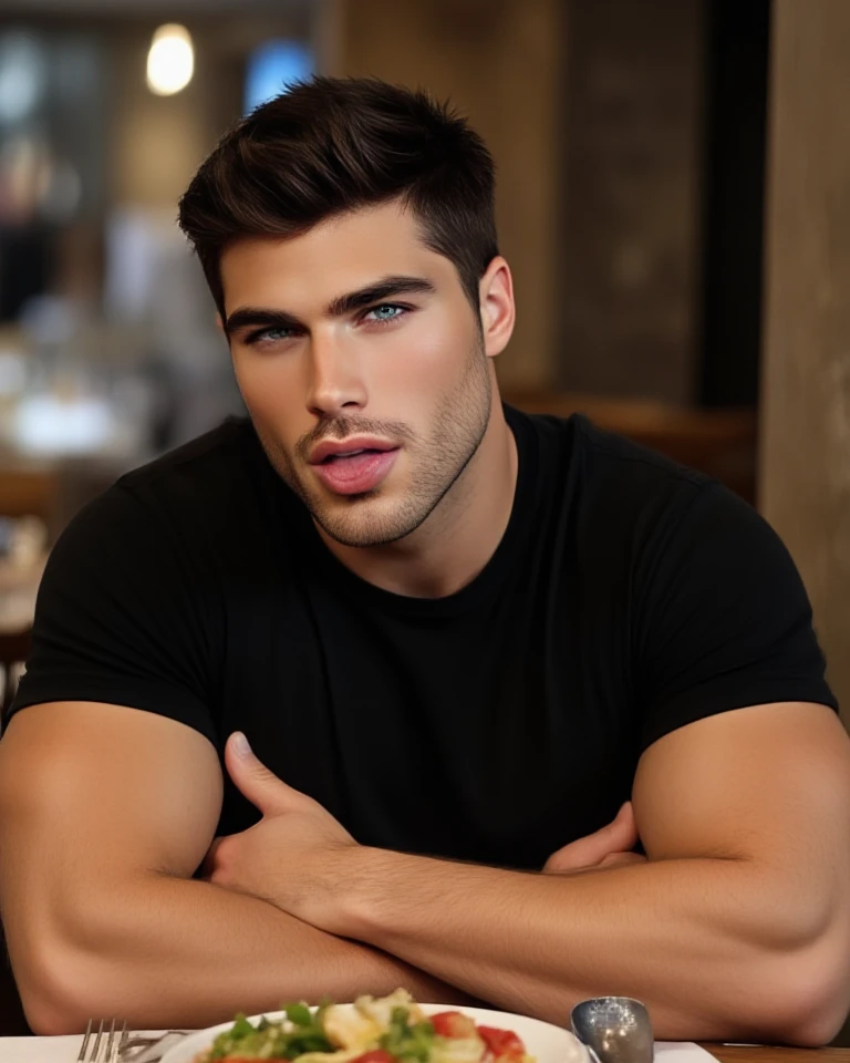 So handsome, so flirtatious, so handsome, so charming, with a holy face, a hot body, and a top-notch handsome guy