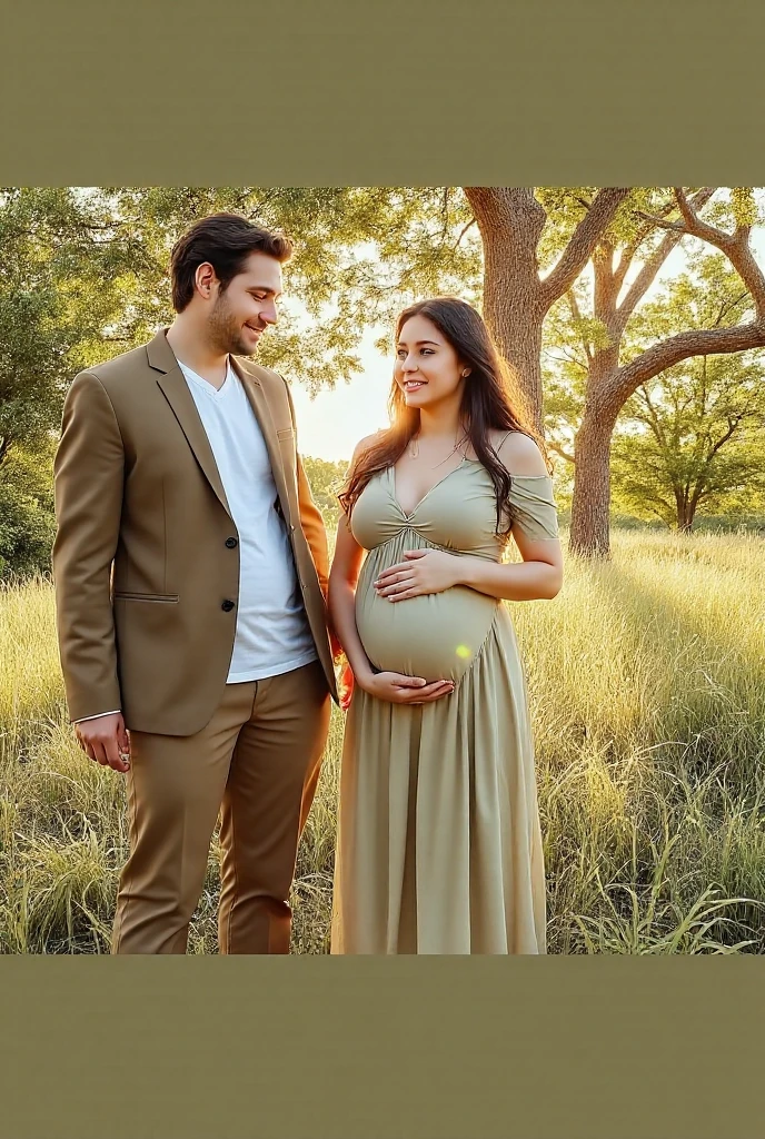 Pregnant women、Caucasian、Brown Hair、Maternity Dresses