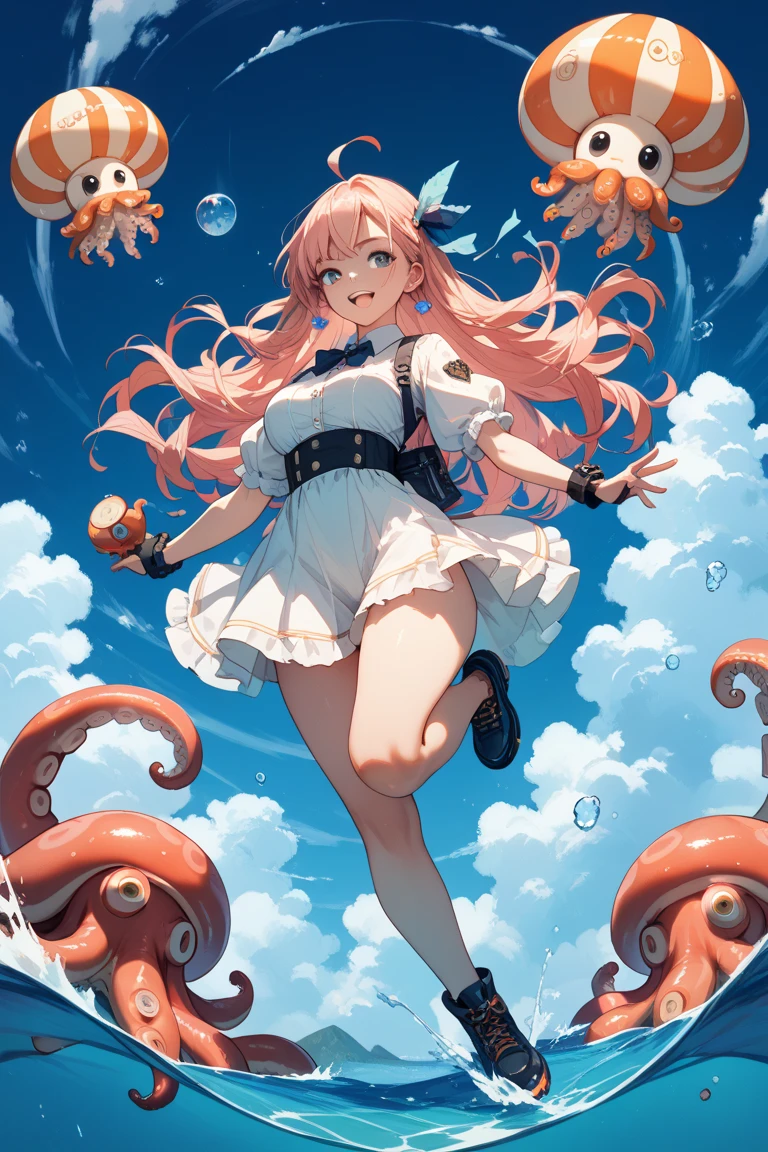 Octopus flying in the night sky - SeaArt AI