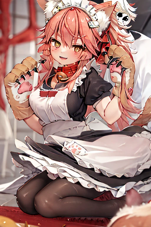 Best quality, Masterpiece, In the daytime, At the door of the room,1 girl, Student, Red hair, Single high ponytail, red color eyes, Medium breasts, black lence stockings, white dresses, Angry, Stand, Crossed waist with one hand,