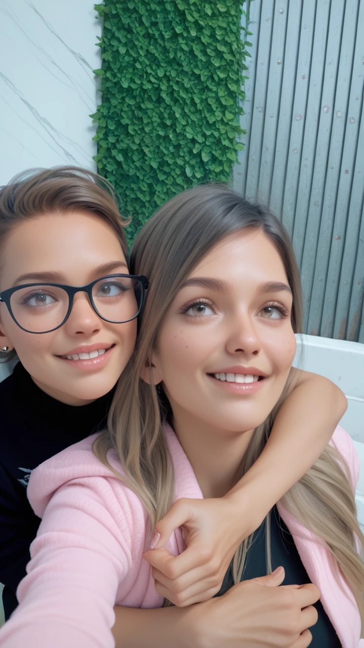 Wearing glasses