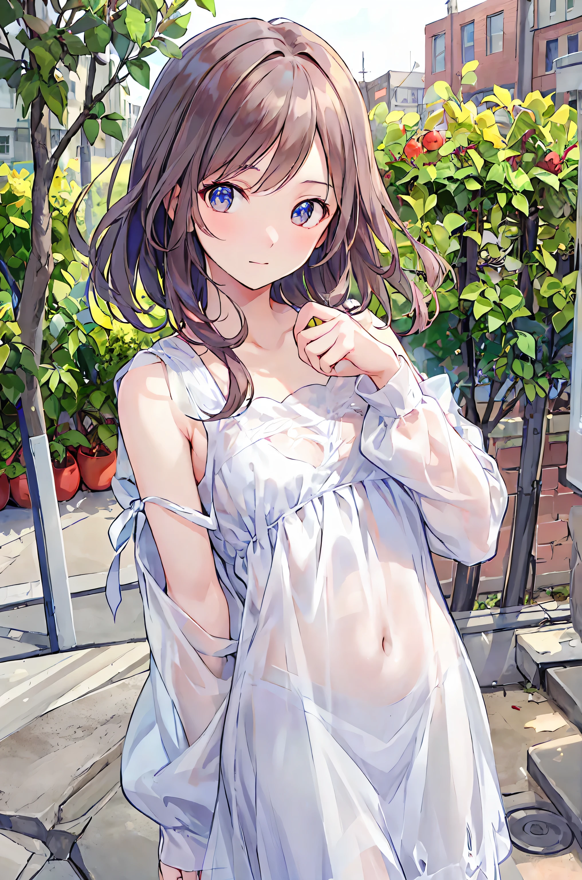 10 years old,Girl,,Flat Chest,naked,Full nudity,Highest quality、High resolution、Detailed Background、Beautiful face in every detail、Teenage Beauty、Cute hair colour、Brown Hair、Black Hair、Bobcut、Twin tails、Big smile、boost mood、 Summer sun、Shining Sea,Angle from below、Leg spread、Embarrassing、
