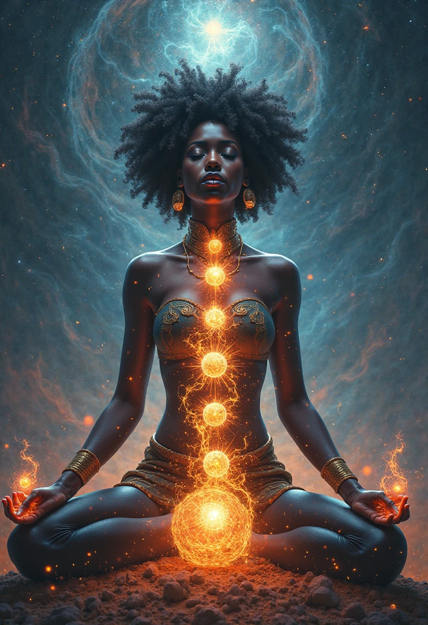 Representation of the Chakras, afrofuturismo