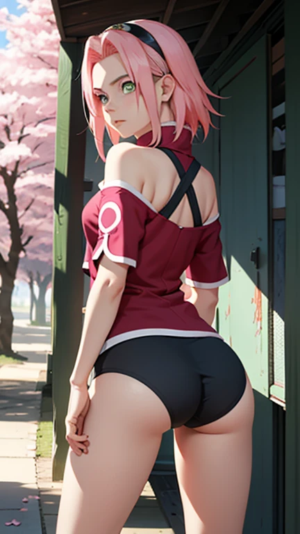 Hentai uzuno Sakura, ass focused, focused, with dress, anime