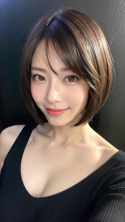 super highest quality, Face Focus, Soft Light, Ultra-high resolution, (Realistic:1.4), RAW Photos,
1 Japanese girl, alone, cute, (pupil, There&#39;There&#39;There&#39;There&#39;The light in my eyes),  (Beautiful face in every detail:1.3)  ((High resolution detail of human skin texture:1.3) Beautiful glowing white skin　　(Beautiful three-dimensional effect)　
indoor,In underwear (Beautiful straight bob hair all the way to the ends:1.3)  Elegant and clean　　Intelligent and stylish
(Portraiture)  Focus on pupil in high definition　Diffused light from a window　Beautiful gradation　A kind smile　(Beautiful gradation:1.3)  A kind smile　