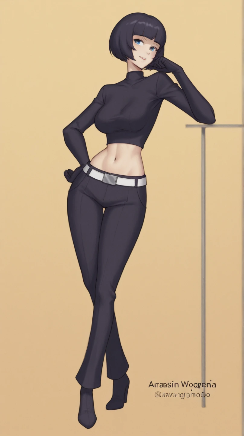 A charismatic woman [gunner: Bounty Hunter: 0.4] Standing in the middle of the SF wilderness (Cube Style: 1) whole body, mask
