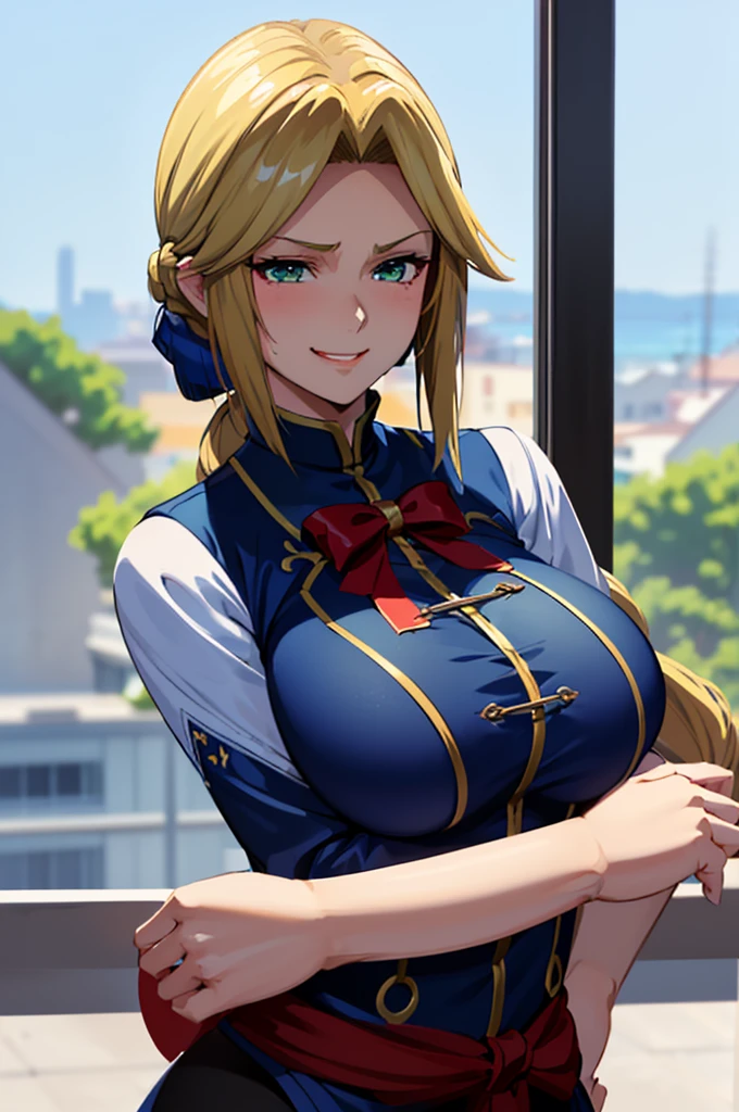 8k((classroomの窓))
8k((sticking out the upper body from the window:1.9))
8k(blazer:1.7)8k((high school girl:1.7))
(woman,Huge breasts,(Huge breasts:1.5),とても唇が赤いHuge breastsを強調,Big Ass,Narrow waist,Long legs,Green Eyes Standing)
8k((Anime Style,Henyohe 8k((Anime Style,A sloppy smile,A face full of worry,Face mischievous face,The facial expression is accurate))8k(Anime Style,へThe facial expression is accurate:1.7)
8k((profile))
8k((Putting your right hand on your face))
8k((classroom))
8k((Focus on the face))
8k((sunny))
8k((Beauty))
8k((The depiction of blonde hair is solid.))
8k((sticking out the upper body from the window:1.9))