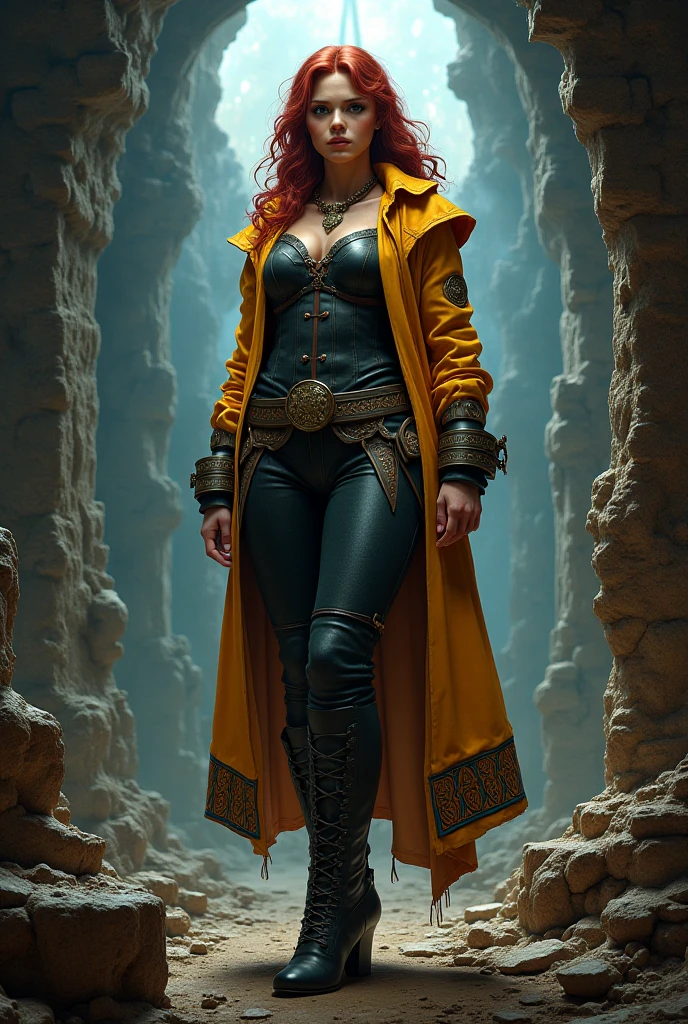 Firebender Outfit: Power and Elegance Key Pieces:
 * chemise: A turtleneck shirt, just in the torso, in a deep, intense shade of red, like the hottest flames. O tecido pode ser leather ou camurça para dar um toque mais rústico e imponente.
 * pants: pants justas, made of a fire resistant material, like leather or technological fabric. The color can be black or dark brown, contrasting with the liveliness of the shirt.
 * trench coat: A long coat, with leather and metal details, que chegue up to the knees. The color can vary between shades of red and orange, com detalhes em preto. The coat should have a cut that enhances the male figure and conveys a sense of power..
 * booties: booties altas, up to the knees, leather resistente e com sola grossa. The color can be dark brown or black, with silver details.
Accessories:
 * necklase: A necklace with a flame-shaped pendant, made in silver.
 * wristbands: Various silver bracelets, with different thicknesses and textures, on both arms.
 * waist belt: A wide belt, leather, with a large buckle crafted in silver.
detaileds:
 * embroideries: embroideries em vermelho e dourado, representing flames and symbols of the fire people, can adorn the coat and shirt.
 * detaileds em metal: detaileds em metal, like rivets and studs, can be added to the coat and boots to give a more rustic and imposing touch.
Additional Tips: