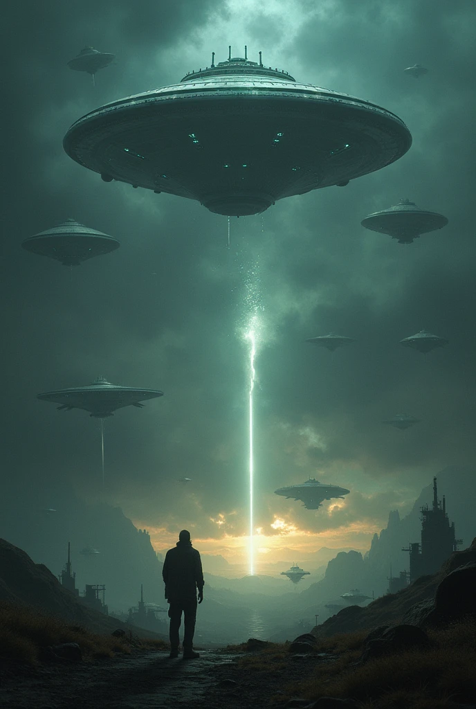 A UFO in the above water that takes exactly three men in the form of shadows