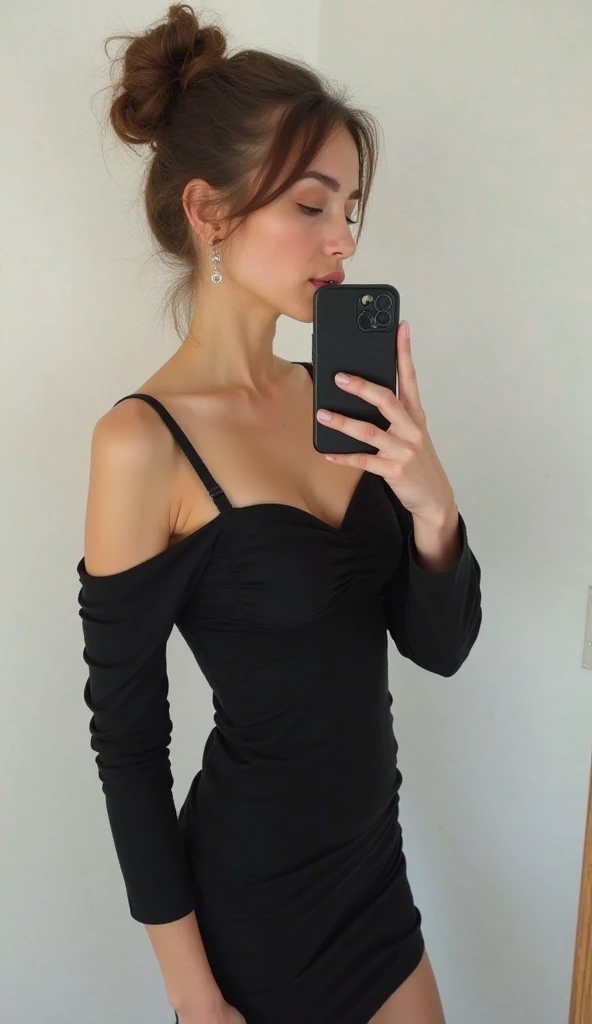 Four 12-year-old high school girls, very long hair like rapunzel,plain black color,innocent face, tender, totally naked, erect nipples,big breasts, thin waist, shapely long legs,clothing store dressing rooms,mirror, (taking selfies with phone)Best Quality, Masterpiece, high resolution, 8k, (realist: 1.4), Ultra high resolution, ultra detailed, Surreal, highly detailed CG illustration, Official Art, cinematic light,hyperreality,最high quality, Photoreal, 8k, high resolution, thin skin, 8K uhd, Digital single lens reflex camera, Luz tenueing, high quality, film grain, fuji xt3