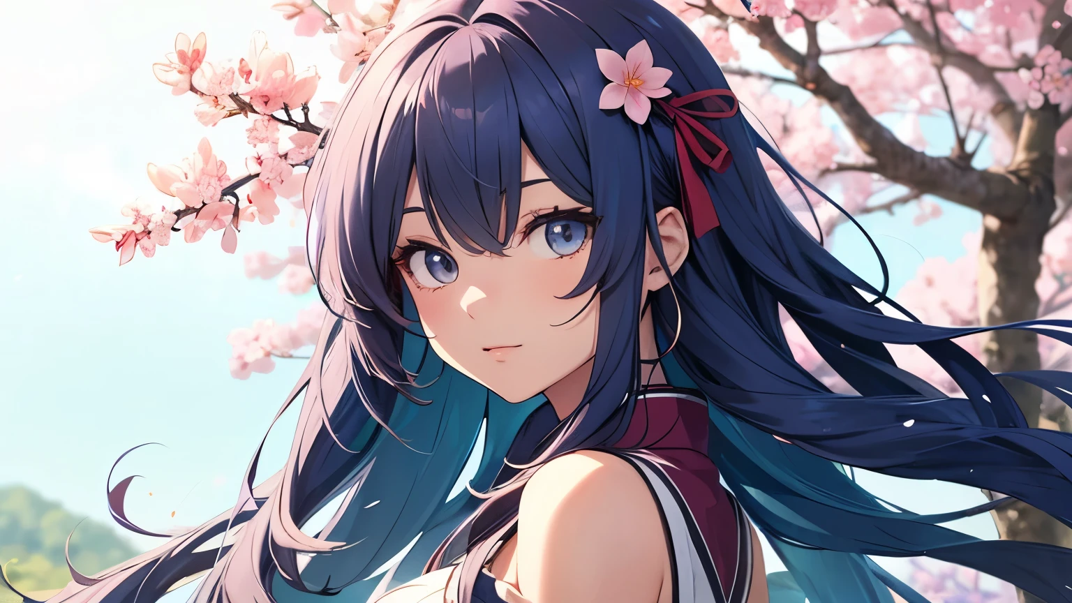 Twin-gun chan、Island Breeze（Kantai Collection）、1 female、solo、Long Hair、chest、Viewer&#39;s perspective、blush、skirt、Blonde、Big Breasts、Simple Background、hair ornaments、Knee socks、gloves、White background、belly button、Hair between the eyeouth closed、underwear、、clavicle、Yellow Eyes、プリーツskirt、hair band、Sailor suit、No sleeve、Elbow Gloves、stripe、白いgloves、ミニskirt、Sailor collar、青いskirt、Crop top、Wet、neckerchief、Side bust、Skin Dentition、High leg、黒いhair band、青いSailor collar、stripeKnee socks、別のchestのサイズ、マイクロskirt、黒いneckerchief、錨のhair ornaments
