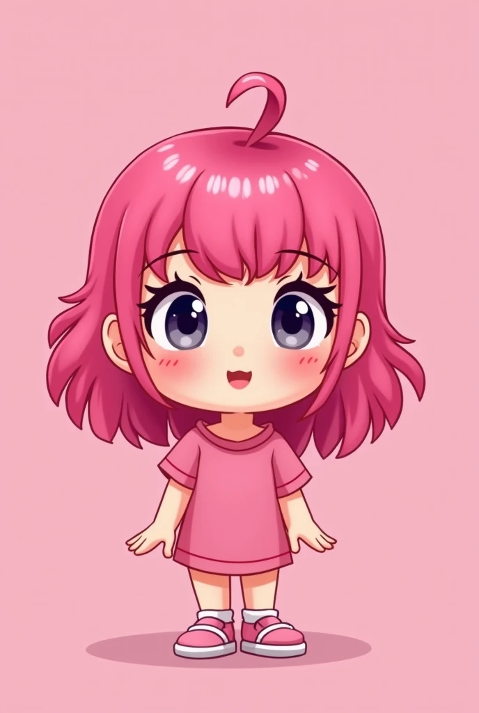 Pink hair anime baby