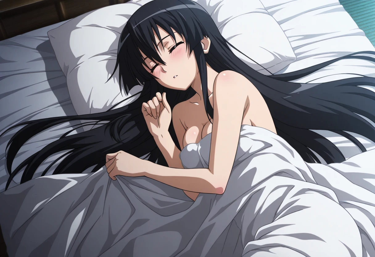1 Girl,(bed),(Yukih0sita Yukino),Masturbation,underwear,(whole body:1,0),Sweat,barefoot,(White ruffled panties),Upper body naked,Hands in panties,Hands on crotch