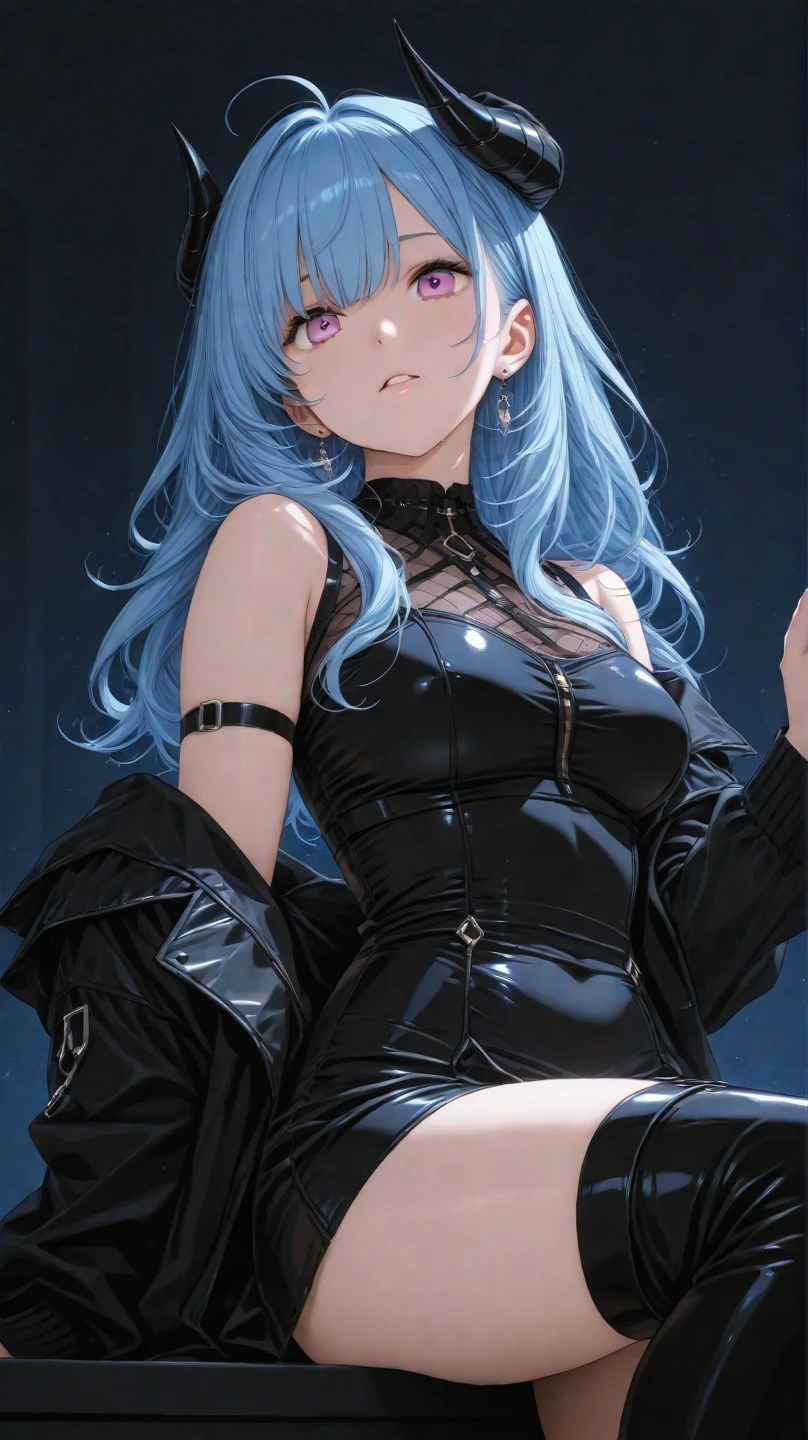 (Best quality: 1.3), (Masterpiece: 1.3), (Ultra Detail: 1.3), (wallpaper, 1 girl, lying: 1.1), ,([diamond:1.3|eyes]:1.2), ([opal:1.9|gradient_hair:1.1]:1.2), (hair dripping:1.1), (detailed hands and fingers:1.2),(detailed super oily shiny skin:1.1),([wet:0.8|mucus]),oily shiny thighhigh,colorful, looking at viewer, red eyes,,uniform,white background, full body