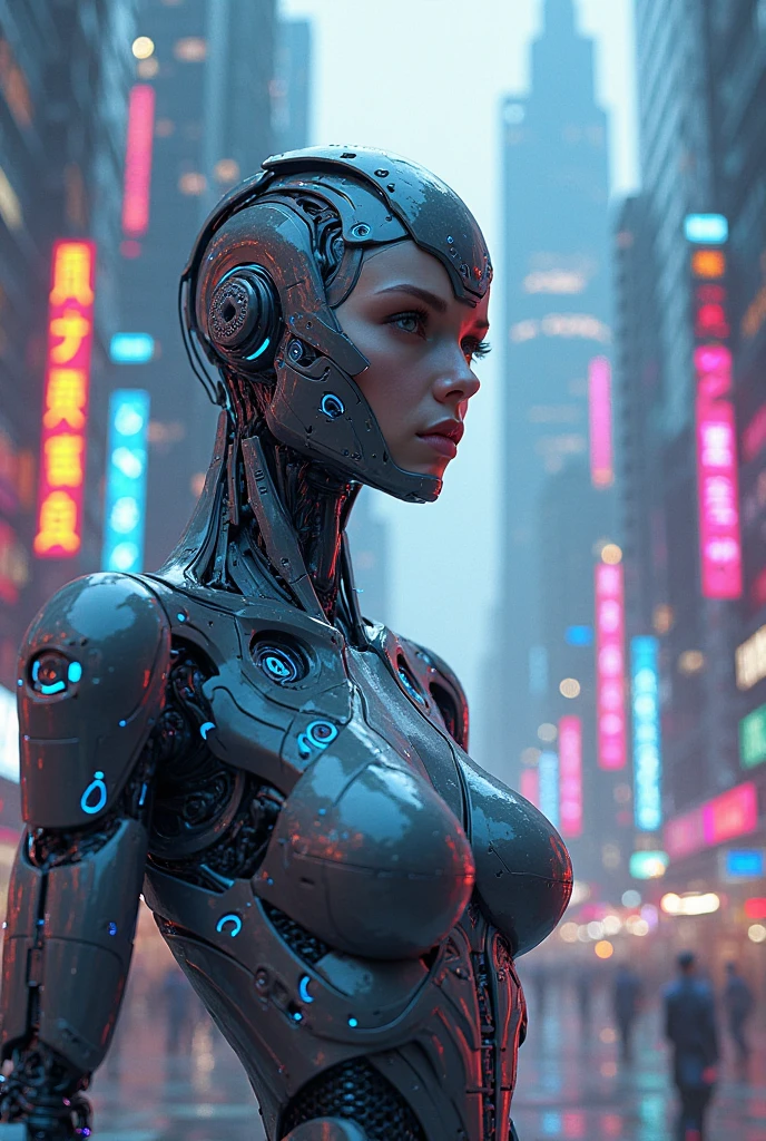 Full length view. (Cyborg woman) Bold, menacing look. "full body shot, head to toe, full-length view, wide field of view, centered, uncropped" Red and black cyborg woman. A dynamic picture, the whole body of a cyborg in motion walks along the street of a Futuristic city. with crane-yellow stripes. --ar 9:16 --ar 1:2 Porcelain face and head, no hair, detailed realistic close-up, dirt, dust, Canon 5d cinematic frame, ultra skin, porcelain face and head, beautiful hands, detailed macro, photographs, cool look, action, big turquoise eyes, perfect eyes, best quality, extremely sharp focus on the face , minimalism. full-length cyborg woman, whole body in motion, subtleties of analog cinema, post-apocalyptic, cinematic, realistic, fashionable art station. Studio photography details in focus Very busy Rutkow complex Raw 4k 8k Isometric digital smog, 3D rendering, porcelain face and head. Volumetric octane number Science fiction Artistic masterpiece Sinister matte painting Movie poster, Golden ratio, cgsociety, Ultra HD, Realism, Vivid colors, High detail, UHD drawing, pen and ink, perfect composition, beautiful detailed complex insanely detailed octane number visualization, trend on artstation, 8k artistic photography, photorealistic concept art, soft natural atmosphere, perfect cinematic lighting, broken glass effect, no background, amazing that doesn't even exist. --ar 9:16 --ar 1:2."full body shot, head to toe, full-length view, wide field of view, centered, uncropped"