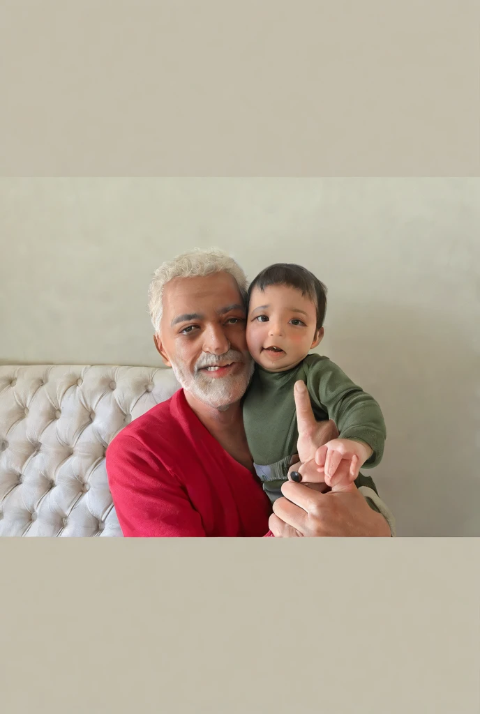 there is a man and a boy that are looking at a cake, youtube video screenshot, captura, facebook post, with a kid, instagram post, profile pic, instagram story, very very low quality picture, video still, snapchat photo, arham horror, video footage, emad mostaque, hasan piker, tiktok video