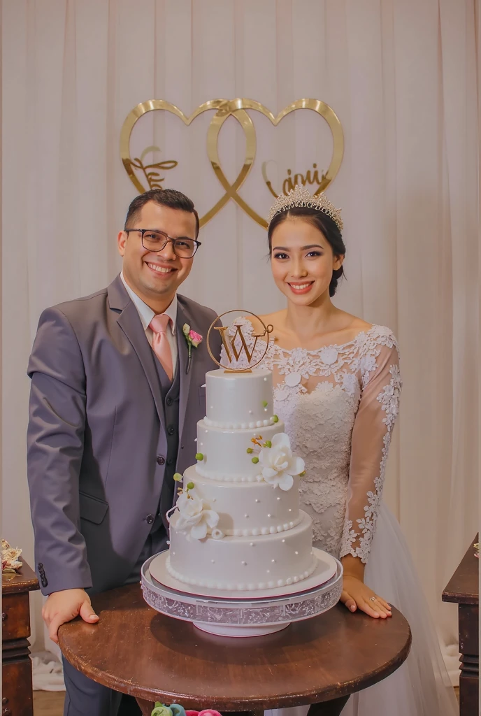 Noivos posando para uma foto em frente a uma mesa com cupcakes, Lovely couple, Malika Favre, fotografia de casamento, noivos, Tiro na Canon EOS R5, Tiro na Canon EOS R 5, Tiro na Nikon Z9, Casal feliz, they are in love, celebrar um casamento ilegal, Tiro em Sony A 7 III, foto do casamento, editing