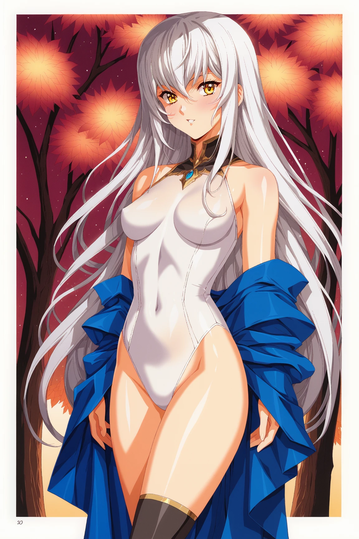 Sesshomaru from Inuyasha with his back turned, naked., don't have any clothes, that this naked, that nothing covers it that all his body can be seen, her buttocks so that her whole body can be seen, his anus and his penis too